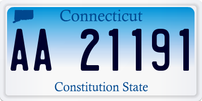 CT license plate AA21191