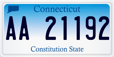 CT license plate AA21192