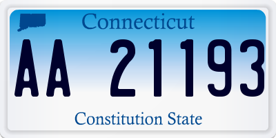 CT license plate AA21193