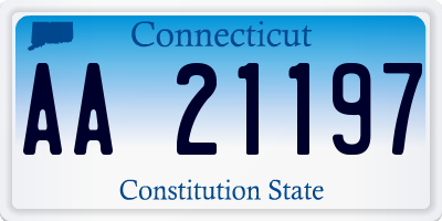 CT license plate AA21197