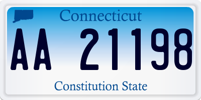 CT license plate AA21198