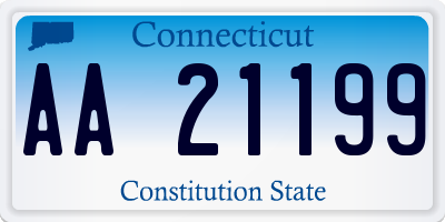 CT license plate AA21199