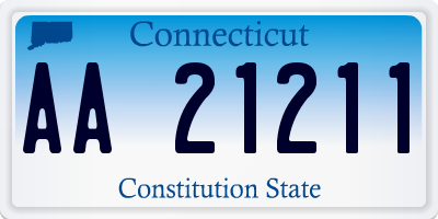 CT license plate AA21211