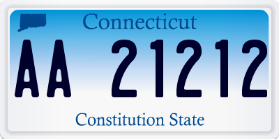 CT license plate AA21212