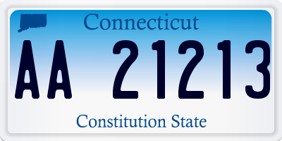 CT license plate AA21213