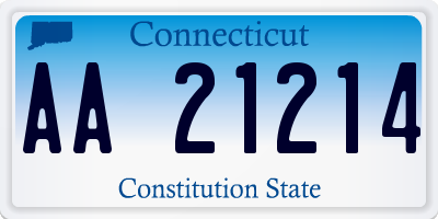 CT license plate AA21214