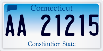 CT license plate AA21215