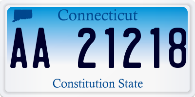 CT license plate AA21218