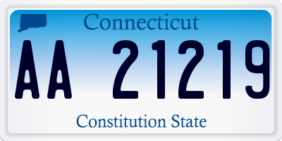 CT license plate AA21219