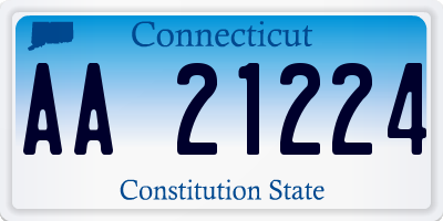 CT license plate AA21224