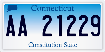 CT license plate AA21229