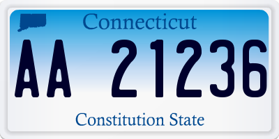 CT license plate AA21236