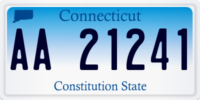 CT license plate AA21241