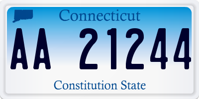 CT license plate AA21244