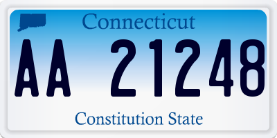 CT license plate AA21248