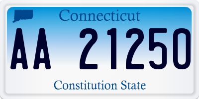 CT license plate AA21250