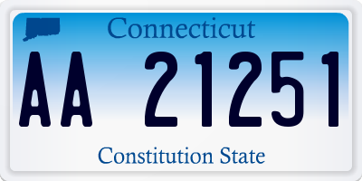 CT license plate AA21251