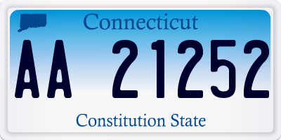 CT license plate AA21252