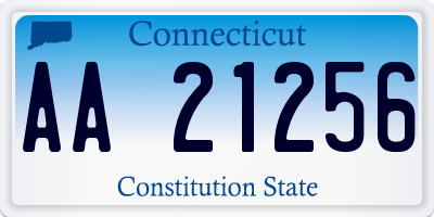 CT license plate AA21256