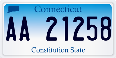 CT license plate AA21258