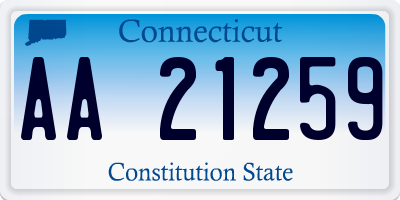 CT license plate AA21259