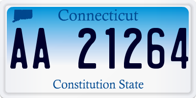 CT license plate AA21264