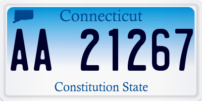 CT license plate AA21267