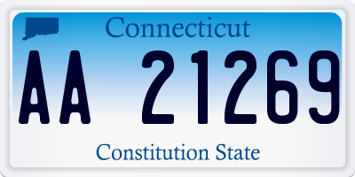 CT license plate AA21269