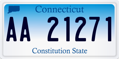 CT license plate AA21271