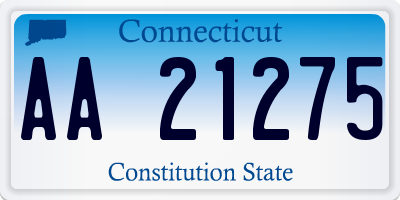 CT license plate AA21275