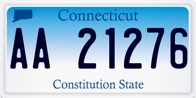 CT license plate AA21276