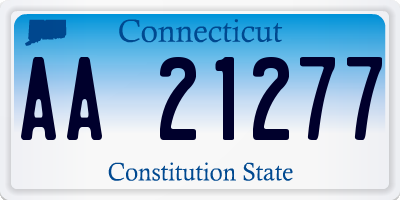 CT license plate AA21277