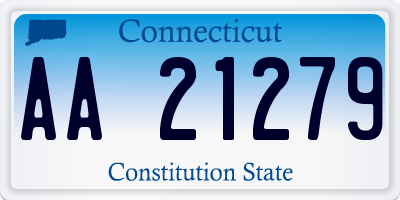 CT license plate AA21279