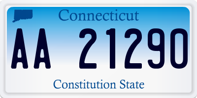 CT license plate AA21290