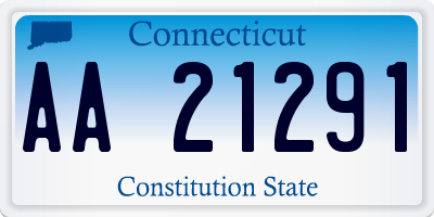 CT license plate AA21291