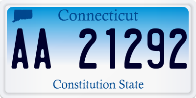 CT license plate AA21292