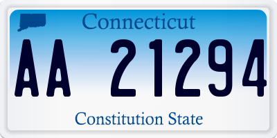 CT license plate AA21294