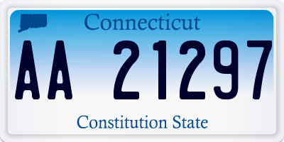 CT license plate AA21297