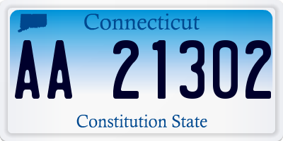 CT license plate AA21302