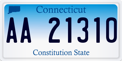 CT license plate AA21310