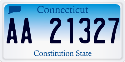 CT license plate AA21327