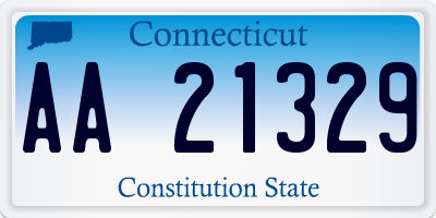 CT license plate AA21329