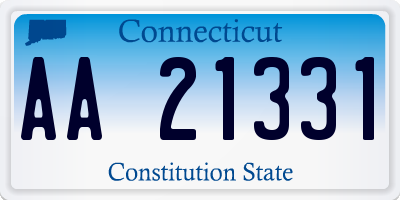 CT license plate AA21331