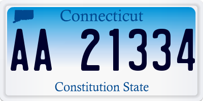 CT license plate AA21334