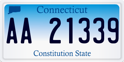 CT license plate AA21339