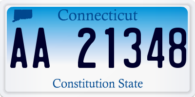 CT license plate AA21348