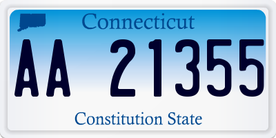 CT license plate AA21355