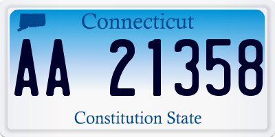 CT license plate AA21358