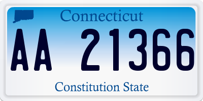 CT license plate AA21366