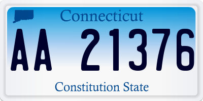 CT license plate AA21376